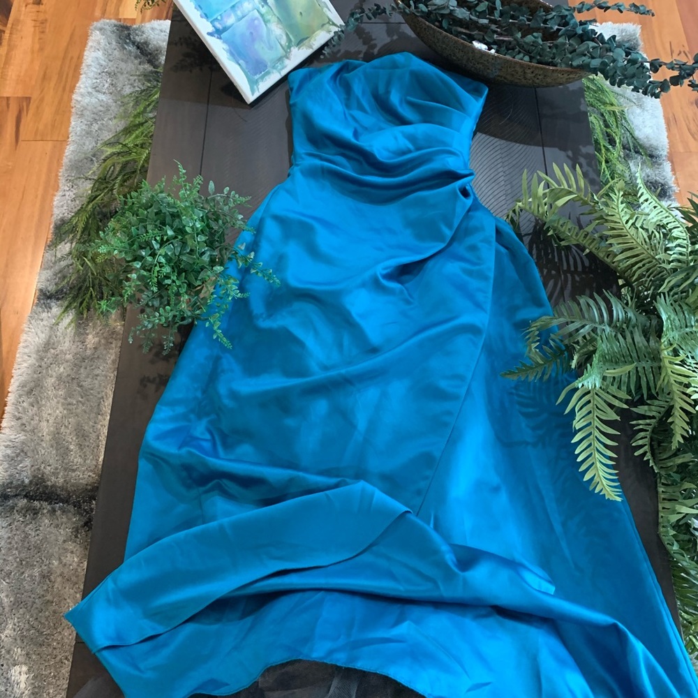 Blue ball gown